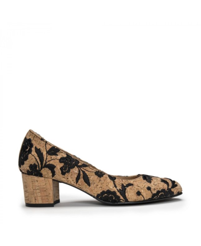 LINA CORK MID-HEEL VEGAN SHOES